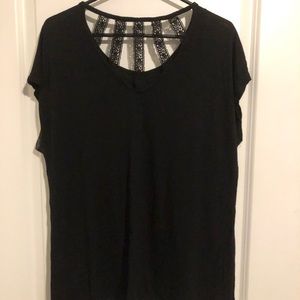 Lane Bryant Short Sleeve with lacey design on upper back